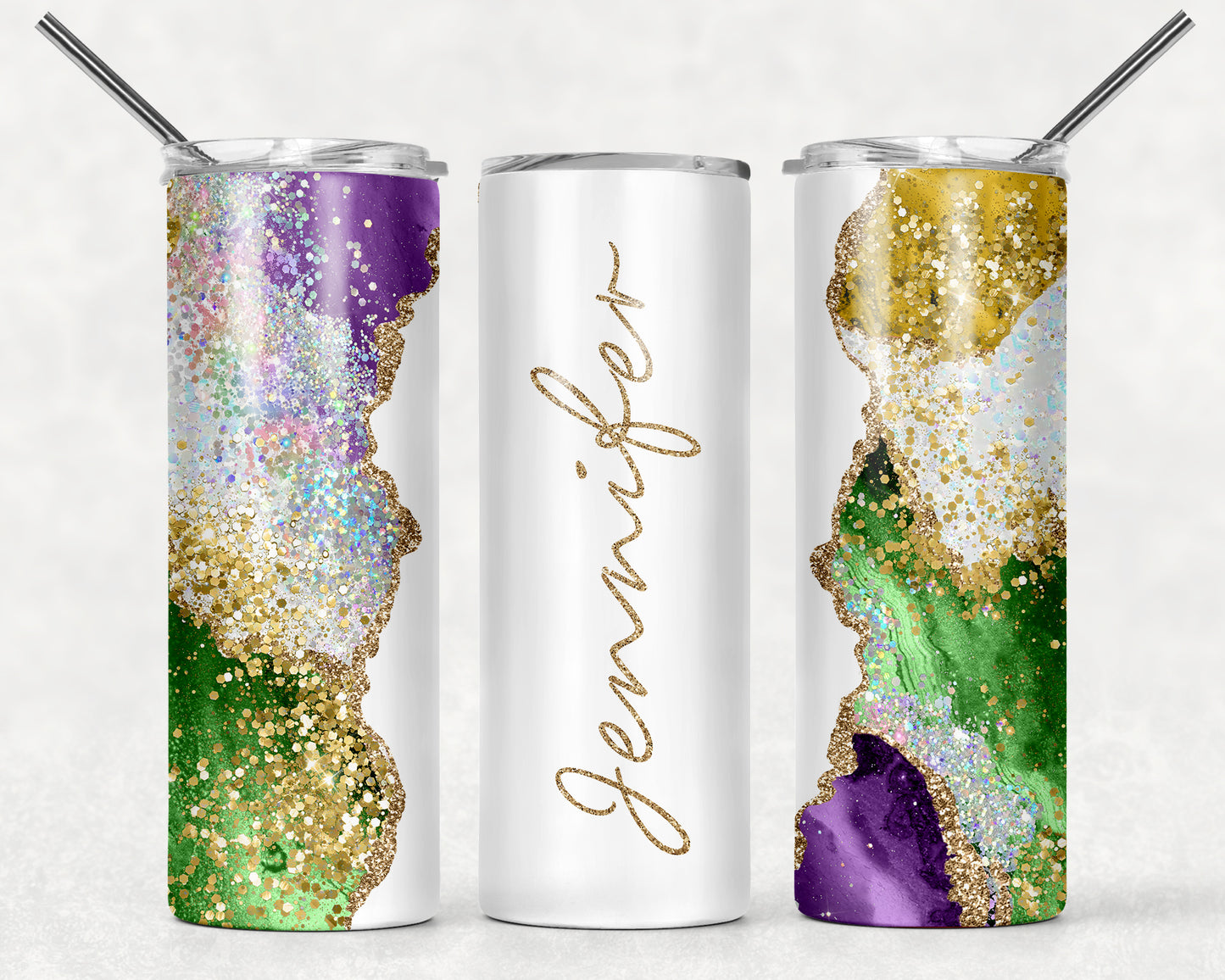 MARDI GRAS TUMBLER