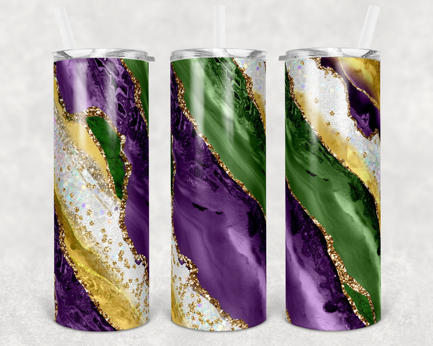 MARDI GRAS TUMBLER