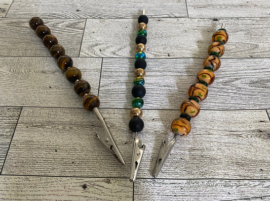 BEADED ROACH CLIPS - ALL 3 FOR 25.00